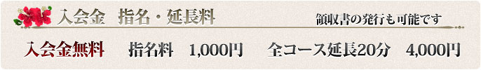 入会金 指名・延長料
